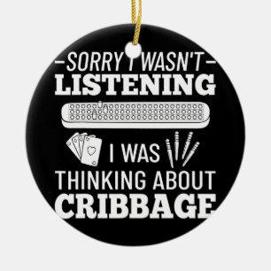 Cribbage Board Player Card Game Rules Crib Play Ceramic Ornament
