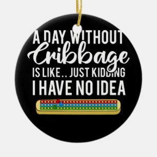 Cribbage Board Player Card Game Rules Crib Play Ceramic Ornament