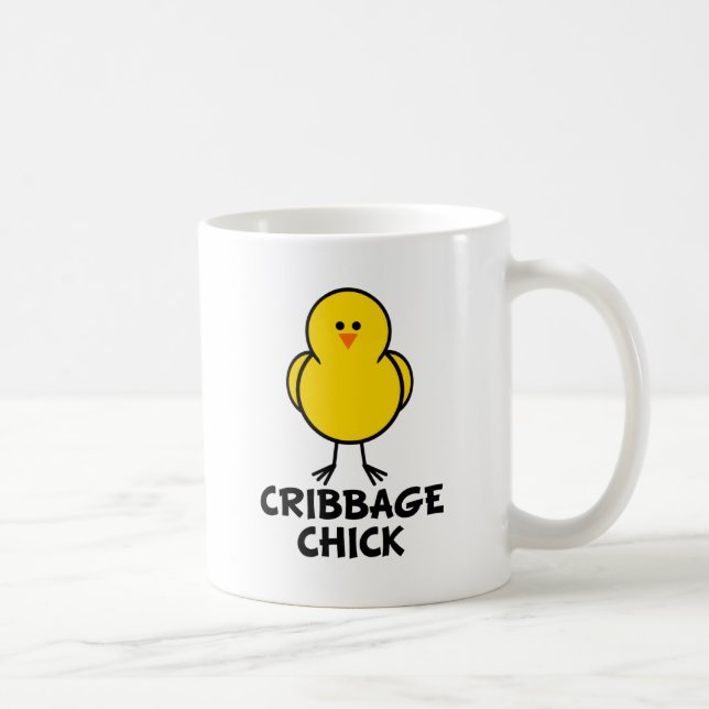 Cribbage Chick Coffee Mug (Right)