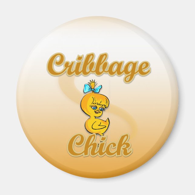 Cribbage Chick Magnet (Front)