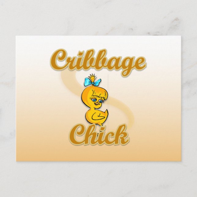 Cribbage Chick Postcard (Front)
