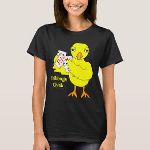 Cribbage Chick Text T-Shirt