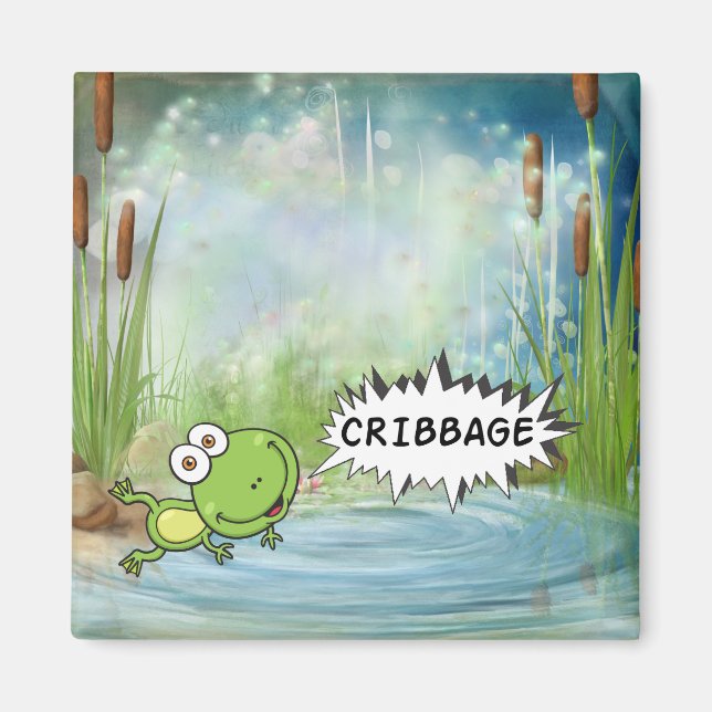 Cribbage Frog Magnet (Front)