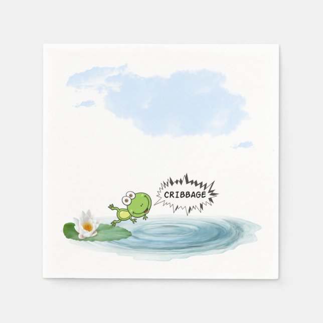 Cribbage Frog Napkin (Front)
