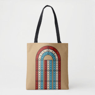 Cribbage Game Board Illustrated Tote Bag