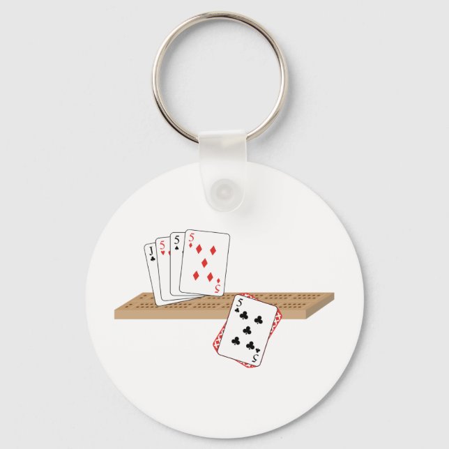 Cribbage Hand Key Ring (Front)