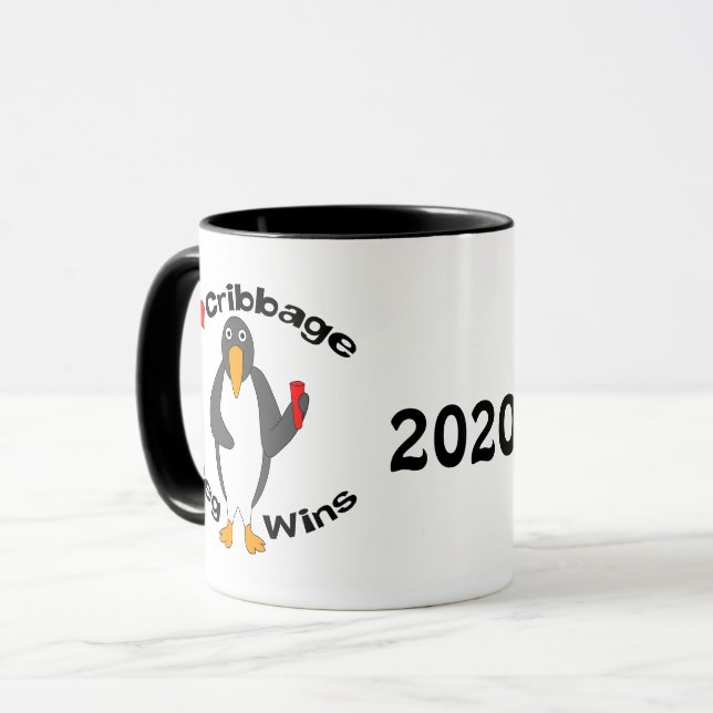 Cribbage Peg Wins Mug (Front Left)