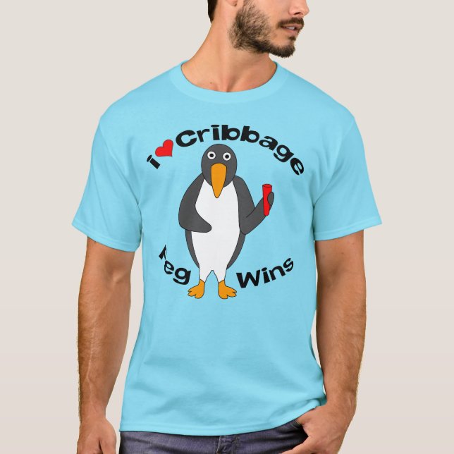 Cribbage Peg Wins T-Shirt (Front)