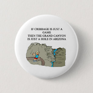 CRIBBAGE player 6 Cm Round Badge