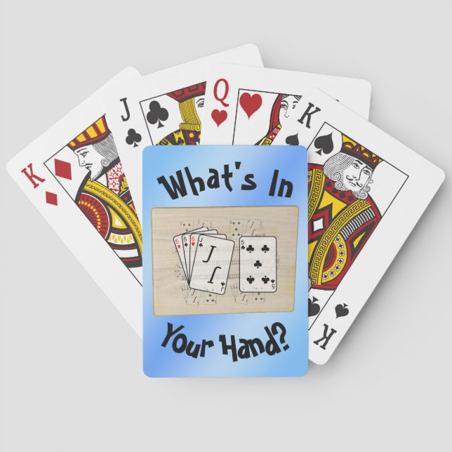 Cribbage Playing Cards - Clubs 29 Hand (Back)