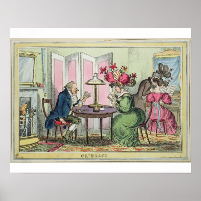 Cribbage, published by Thomas McLean, London (colo Poster (Front)