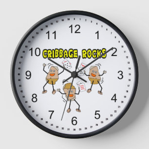 Cribbage Rocks Clock