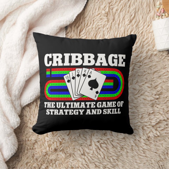 Cribbage The Ultimate Game Of Strategy And Skill Cushion (Blanket)