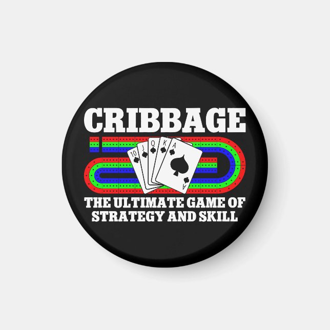 Cribbage The Ultimate Game Of Strategy And Skill Magnet (Front)