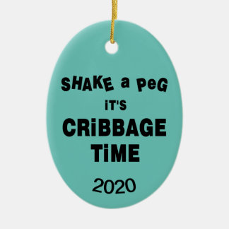 Cribbage Time Ceramic Ornament