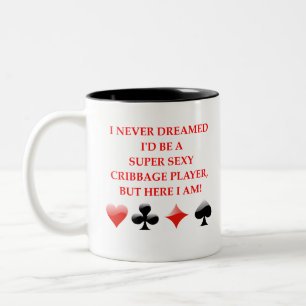 CRIBBAGE Two-Tone COFFEE MUG