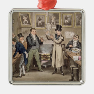 Cribb's Parlour: Tom introducing Jerry and Logic t Metal Ornament