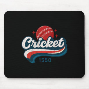 Cricket 1550 Sports Varsity Vintage Men Women Mouse Pad
