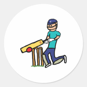 Cricket 6 classic round sticker