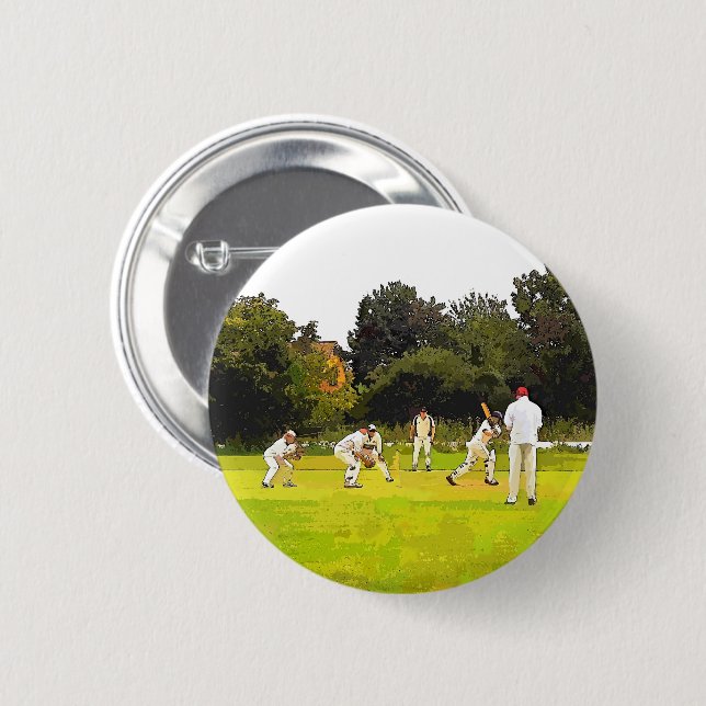 CRICKET 6 CM ROUND BADGE (Front & Back)