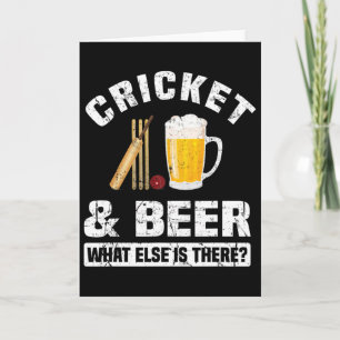Cricket And Beer Funny  Card