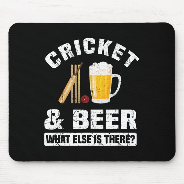 Cricket And Beer Funny  Mouse Pad (Front)