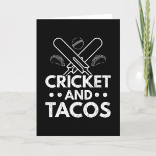 Cricket And Tacos Funny Player Coach Sports Graphi Card