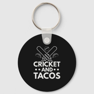 Cricket And Tacos Funny Player Coach Sports Graphi Key Ring