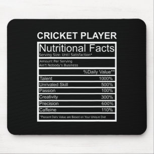 Cricket Apparel Cricket Lover Gift Cricket Player Mouse Pad