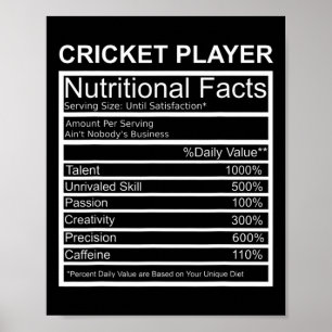 Cricket Apparel Cricket Lover Gift Cricket Player Poster