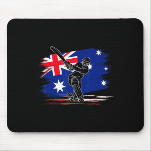 Cricket Australia Flag Cricket Sport Lover Fan Cri Mouse Pad