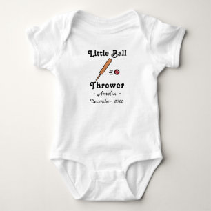 Cricket Baby Shower Little Ball Thrower Cricketer Bodysuit