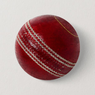 CRICKET BALL 6 CM ROUND BADGE