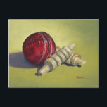 Cricket Ball and Bails Postcard<br><div class="desc">The essence of the game of cricket!</div>