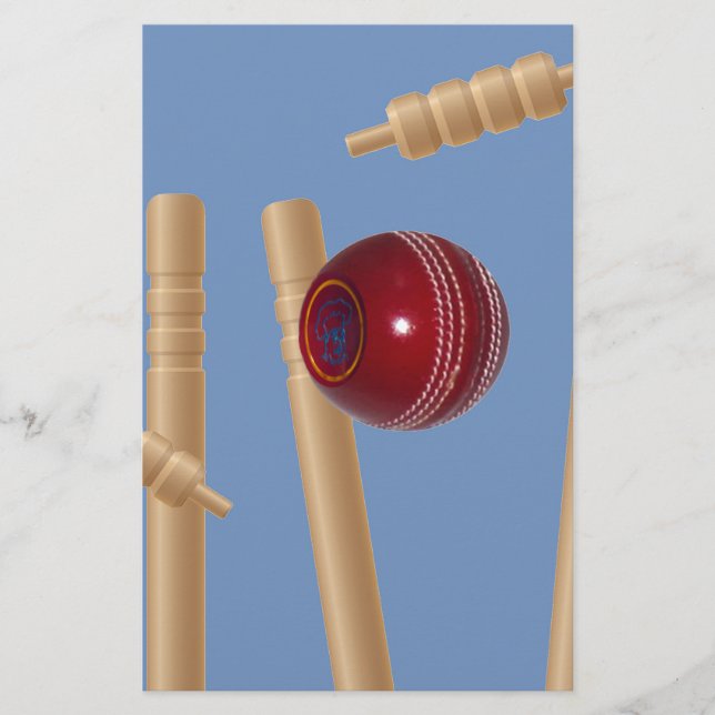 Cricket Ball And Stumps, (Front)