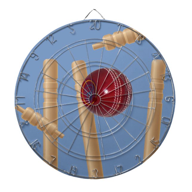 Cricket Ball And Stumps, Dartboard (Front)