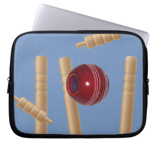 Cricket Ball And Stumps, Laptop Sleeve