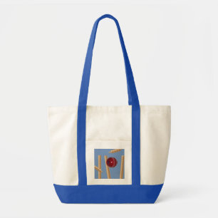 Cricket Ball And Stumps, Tote Bag
