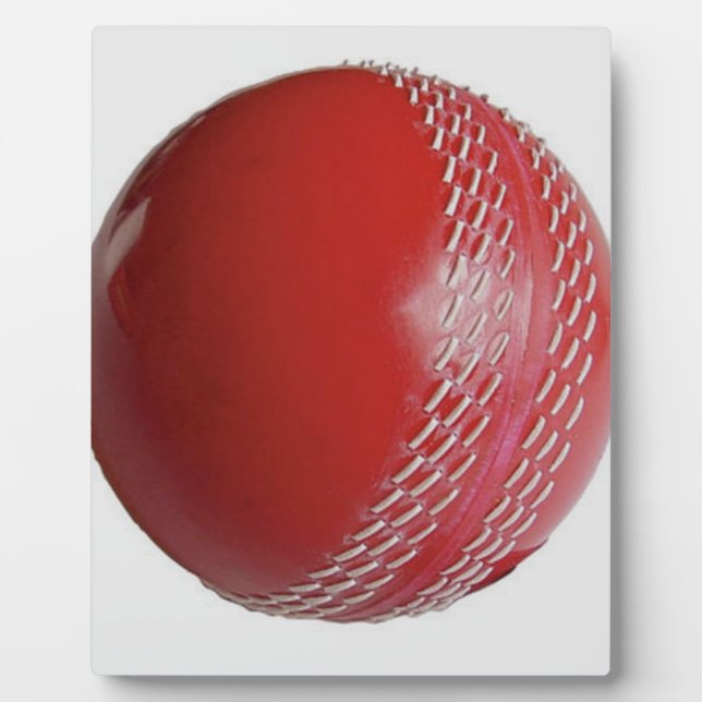 Cricket Ball Red Customise With Your Name Plaque (Front)