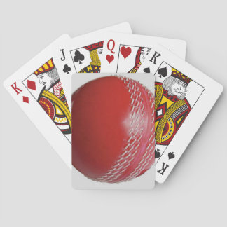 Cricket Ball Red Customise With Your Name Playing Cards