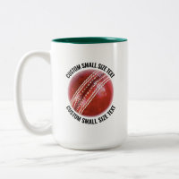 Cricket Ball & Small Text HUNTER GREEN 15oz Custom