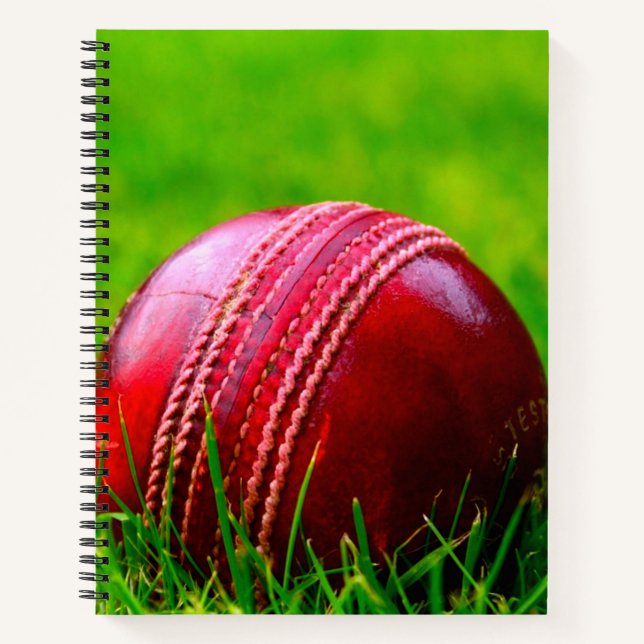 Cricket Ball Sport Personalise it With Text Notebook (Front)