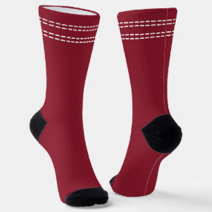Cricket Ball Stitching Seam Fun Cricketer Socks