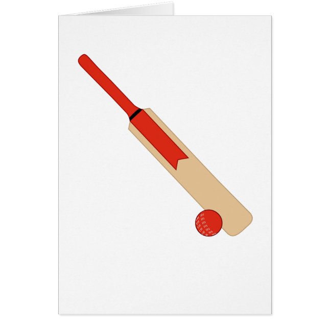 Cricket Bat and Ball Card (Front)