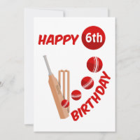Cricket Bat and Ball Kids Birthday