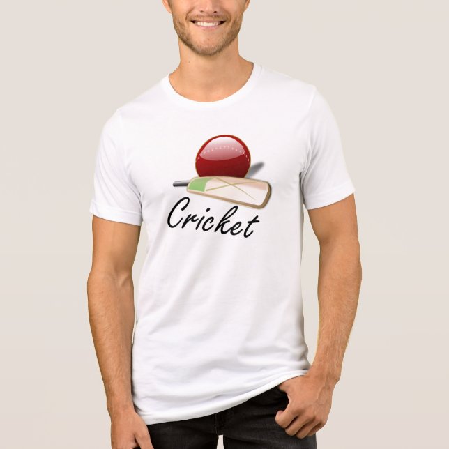 Cricket - Bat and Ball Tri-Blend Shirt (Front)