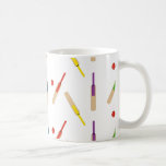 Cricket bats/ balls Mug<br><div class="desc">Cricket Bats in various colours and red balls</div>