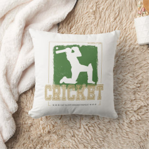 Cricket Batsman Vintage Pitcher Player Coach Cushion