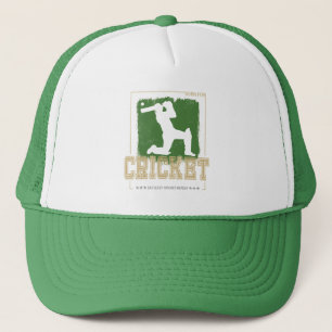 Cricket Batsman Vintage Pitcher Player Coach Trucker Hat