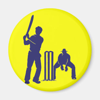 CRICKET BATTER AND REF MAGNET
